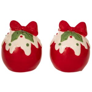 ΣΕΤ 2 ΚΟΚΚΙΝΟ ΛΕΥΚΟ ΚΕΡΑΜΙΚΟ ΑΛΑΤΟΠΙΠΕΡΟ ΣΕ ΣΧΗΜΑ ΔΩΡΟΥ 5Χ5Χ7ΕΚ