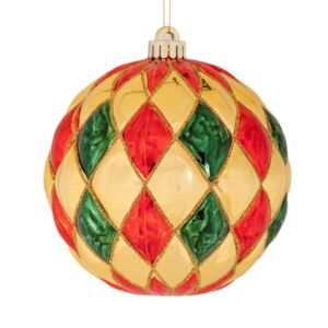 ΚΟΚΚΙΝΗ ΠΡΑΣΙΝΗ ΓΥΑΛΙΣΤΕΡΗ ΠΛΑΣΤΙΚΗ ΜΠΑΛΑ ΜΕ ΣΧΕΔΙΟ 12ΕΚ