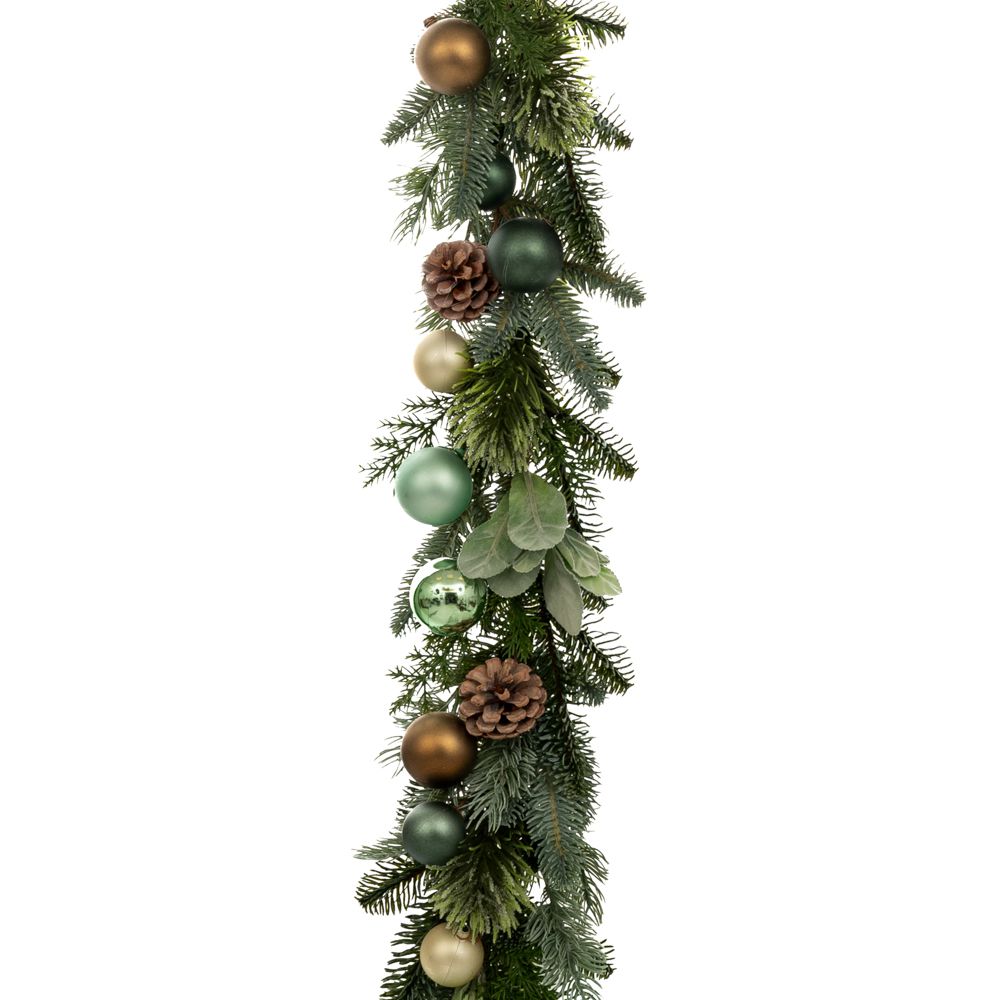 91036 ΠΡΑΣΙΝΗ ΓΙΡΛΑΝΤΑ ΜΕ ΚΟΥΚΟΥΝΑΡΙΑ ΚΑΙ ΜΠΑΛΕΣ 180ΕΚ