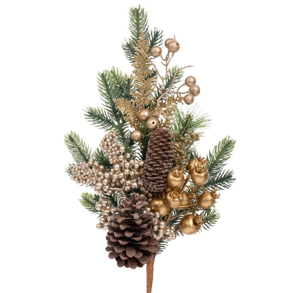 91046 ΠΡΑΣΙΝΟ ΚΛΑΔΙ ΜΕ ΣΑΜΠΑΝΙ BERRIES ΚΑΙ ΚΟΥΚΟΥΝΑΡΙΑ 50ΕΚ