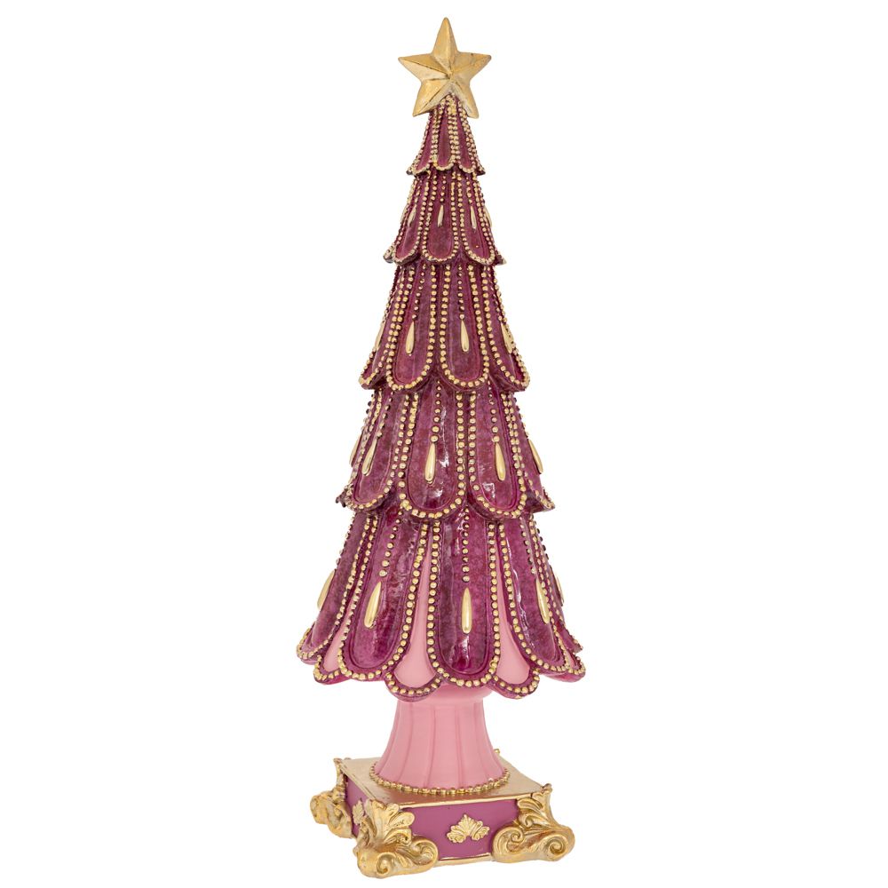 91090 ΡΟΖ ΠΟΛΥΡΕΖΙΝ ΔΕΝΤΡΑΚΙ ΜΕ ΧΡΥΣΟ ΑΣΤΕΡΙ ΚΑΙ ΧΡΥΣΕΣ ΛΕΠΤΟΜΕΡΕΙΕΣ 13Χ12