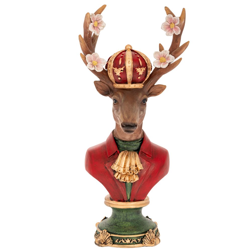 91098 ΚΟΚΚΙΝΗ ΠΡΟΤΟΜΗ ΕΛΑΦΙΟΥ ΜΕ ΛΟΥΛΟΥΔΙΑ ΣΤΑ ΚΕΡΑΤΑ 16Χ11Χ34ΕΚ