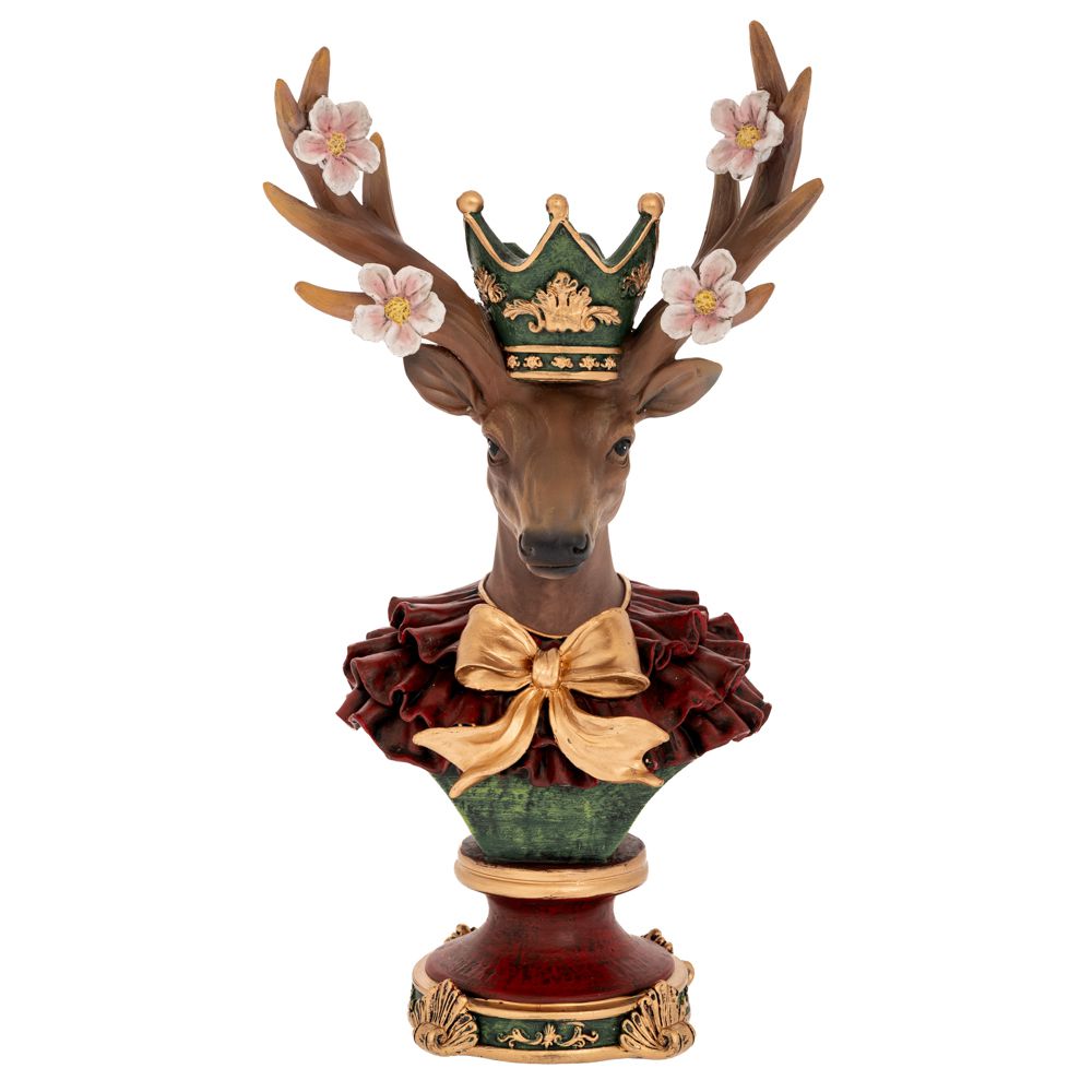 91099 ΚΟΚΚΙΝΗ ΠΡΑΣΙΝΗ ΠΟΛΥΡΕΖΙΝ ΠΡΟΤΟΜΗ ΕΛΑΦΙΟΥ ΜΕ ΛΟΥΛΟΥΔΙΑ ΣΤΑ ΚΕΡΑΤΑ 18Χ12Χ34ΕΚ