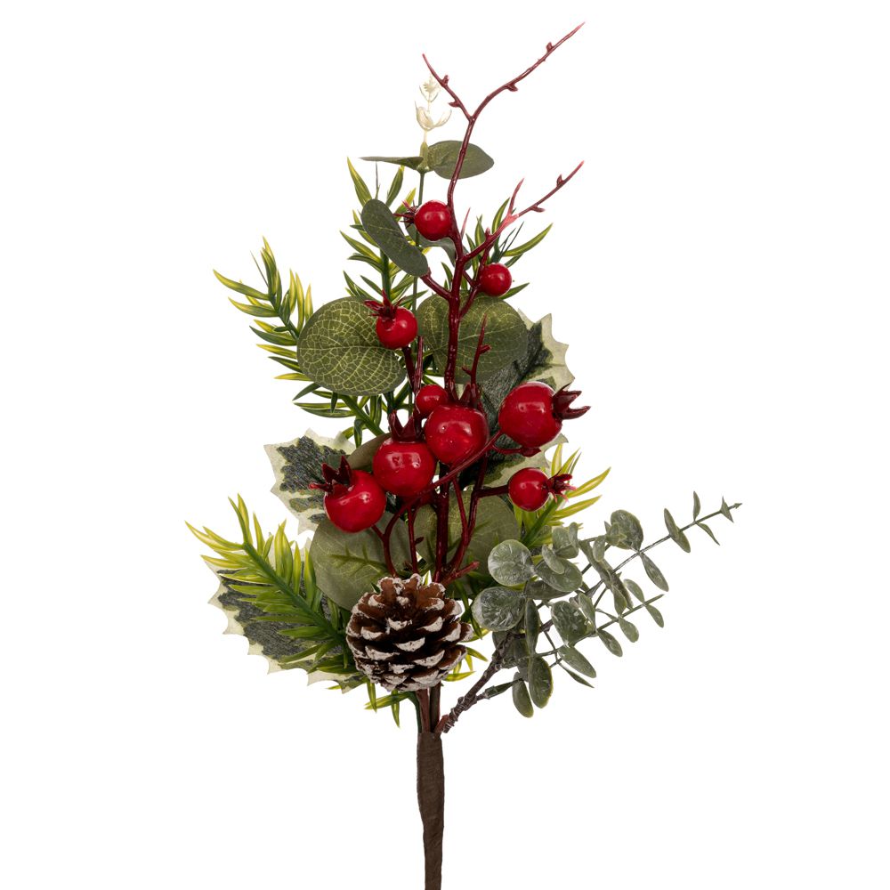 91416 ΠΡΑΣΙΝΟ ΚΛΑΔΙ ΜΕ ΚΟΥΚΟΥΝΑΡΙΑ ΚΑΙ BERRIES 85EK