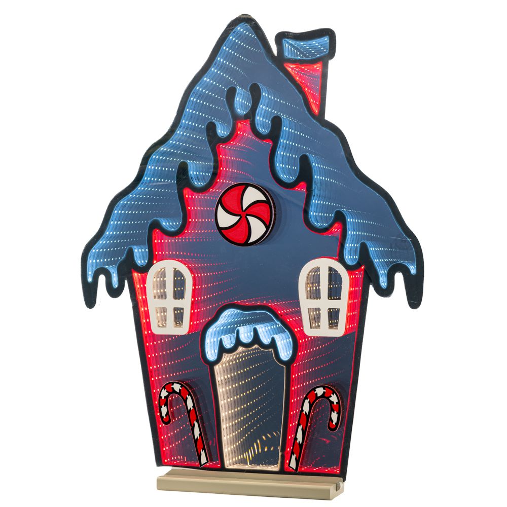 91459 INFINITY ΦΩΤΙΖΟΜΕΝΟ GINGERBREAD ΣΠΙΤΙ 50Χ65ΕΚ ΔΙΠΛΗΣ ΟΨΗΣ ΣΕ ΞΥΛΙΝΗ ΒΑΣΗ