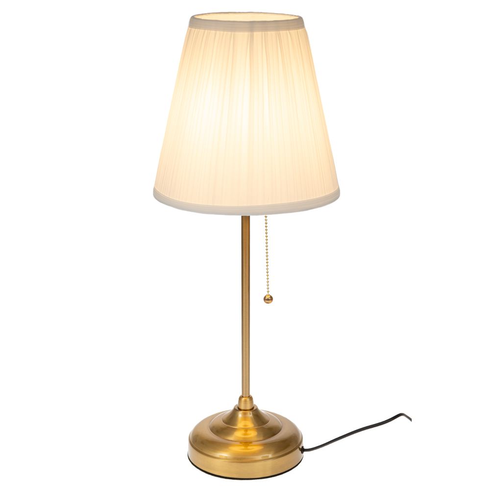 91584 ΧΡΥΣΟ ΜΕΤΑΛΛΙΚΟ ΛΑΜΠΑΤΕΡ ΜΕ ΛΕΥΚΟ ΚΑΠΕΛΟ AND ΔΙΑΚΟΠΤΗ ΑΛΥΣΙΔΑ ΕΛΞΗΣ 60ΕΚ