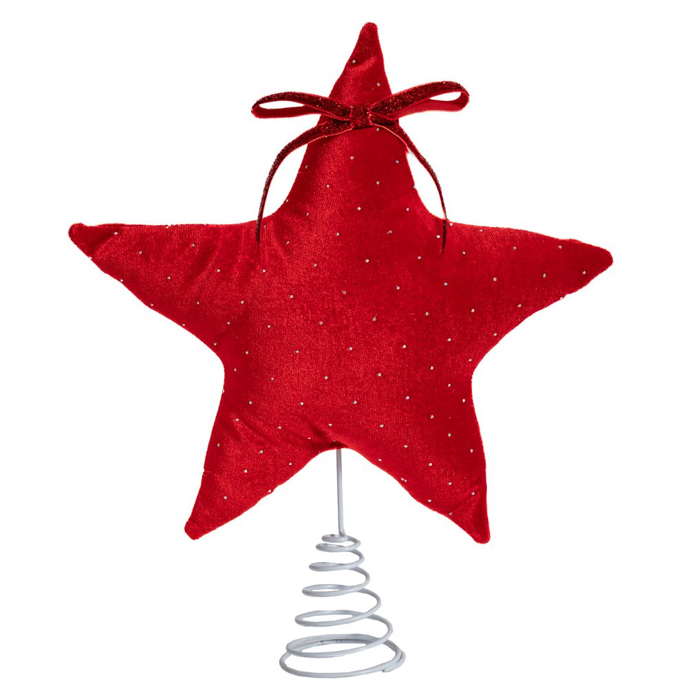 91716 ΚΟΚΚΙΝΟ ΒΕΛΟΥΔΙΝΟ ΑΣΤΕΡΙ ΜΕ ΣΤΡΑΣ ΚΟΡΥΦΗ ΔΕΝΤΡΟΥ 27(16)Χ33ΕΚ