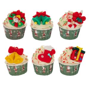 ΜΑΓΝΗΤΑΚΙ CUPCAKE ΜΕ ΧΡΙΣΤΟΥΓΕΝΝΙΑΤΙΚΕΣ ΦΙΓΟΥΡΕΣ Φ7