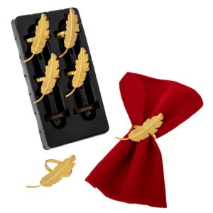 ΣΕΤ 6 ΔΑΧΤΥΛΙΔΙΑ ΠΕΤΣΕΤΑΣ ΜΕ ΧΡΥΣΟ ΦΥΛΛΟ 4Χ8