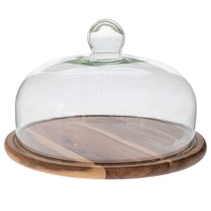 ΞΥΛΙΝΟΣ ΣΤΡΟΓΓΥΛΟΣ ΔΙΣΚΟΣ ΣΕΡΒΙΡΙΣΜΑΤΟΣ ΜΕ ΓΥΑΛΙΝΟ ΚΑΠΑΚΙ Φ29Χ21ΕΚ