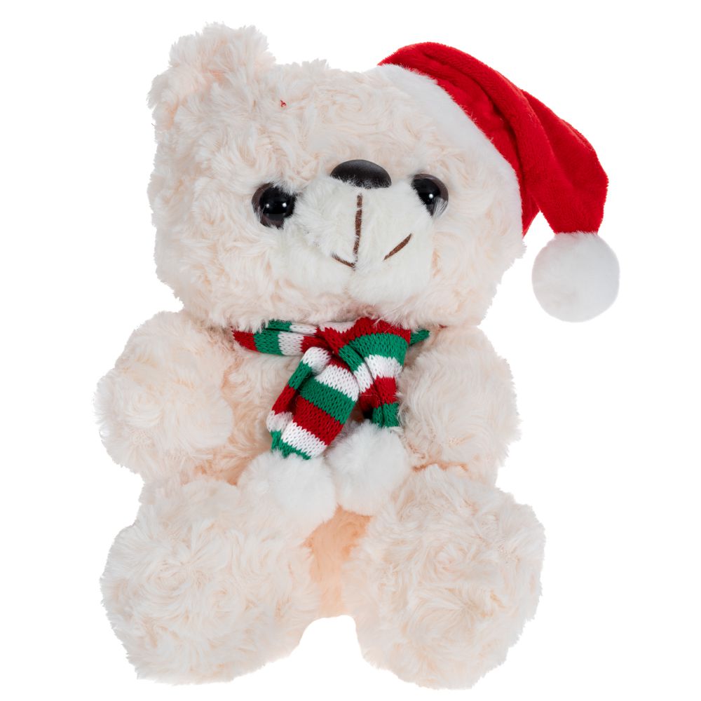 91939 ΚΡΕΜ ΛΟΥΤΡΙΝΟ ΑΡΚΟΥΔΑΚΙ ΜΕ ΚΟΚΚΙΝΟ ΣΚΟΥΦΟ AND ΚΑΣΚΩΛ 16Χ16Χ22ΕΚ