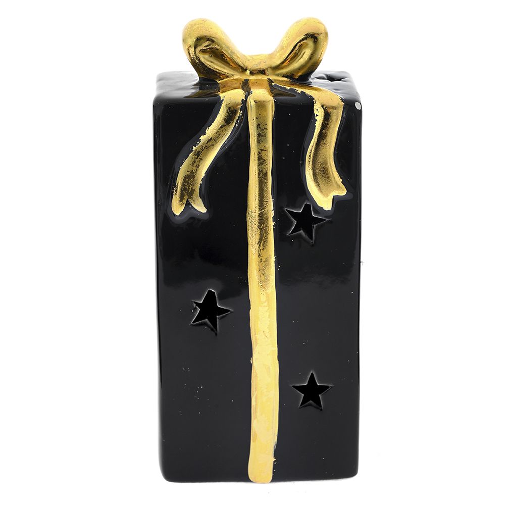 81507 ΜΑΥΡΟ ΧΡΥΣΟ ΚΕΡΑΜΙΚΟ ΔΩΡΟ ΜΕ ΦΩΣ 7Χ5Χ17ΕΚ