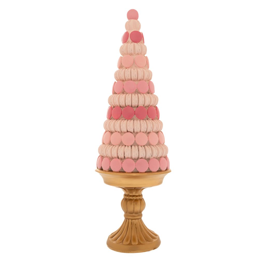 86963 ΠΟΛΥΡΕΖΙΝ ΡΟΖ ΔΕΝΤΡΟ ΑΠΟ MACARON ΣΕ ΧΡΥΣΗ ΒΑΣΗ 14Χ14Χ41ΕΚ