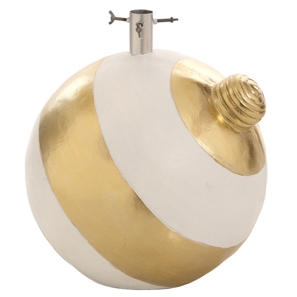 87007 ΛΕΥΚΗ ΧΡΥΣΗ ΚΕΡΑΜΙΚΗ ΒΑΣΗ ΔΕΝΤΡΟΥ ΣΕ ΣΧΗΜΑ ΜΠΑΛΑ 42Χ42Χ44 ΕΚ