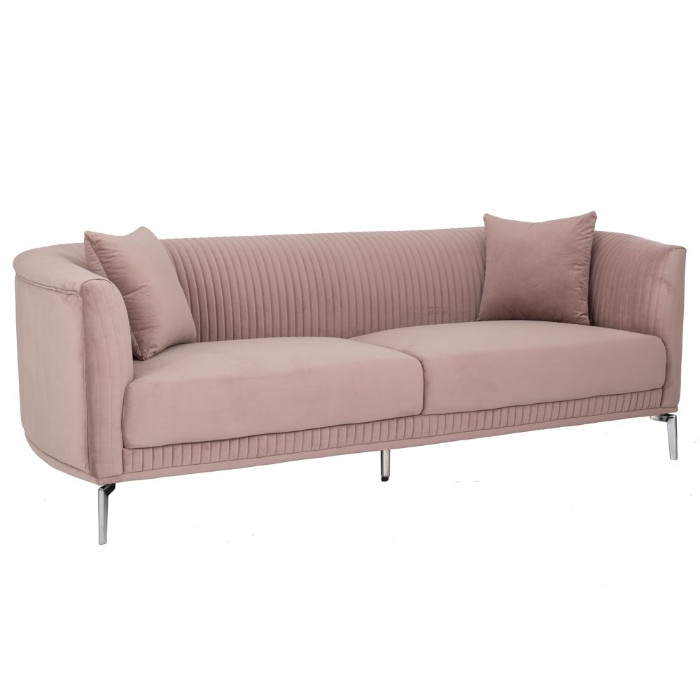 88041 ΣΑΠΙΟ ΜΗΛΟ ΒΕΛΟΥΔΙΝΟΣ 3ΘΕΣΙΟΣ ΚΑΝΑΠΕΣ ΜΕ ΑΣΗΜΙ ΜΕΤΑΛΛΙΚΑ ΠΟΔΙΑ 220Χ96Χ73ΕΚ LEGS KD