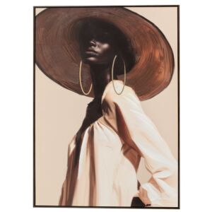 ΕΛΑΙΟΓΡΑΦΙΑ ΣΕ ΤΥΠΩΜΕΝΟ ΚΑΜΒΑ 100Χ4.5Χ140ΕΚ ΓΥΝΑΙΚΑ ΜΕ ΚΑΠΕΛΟ