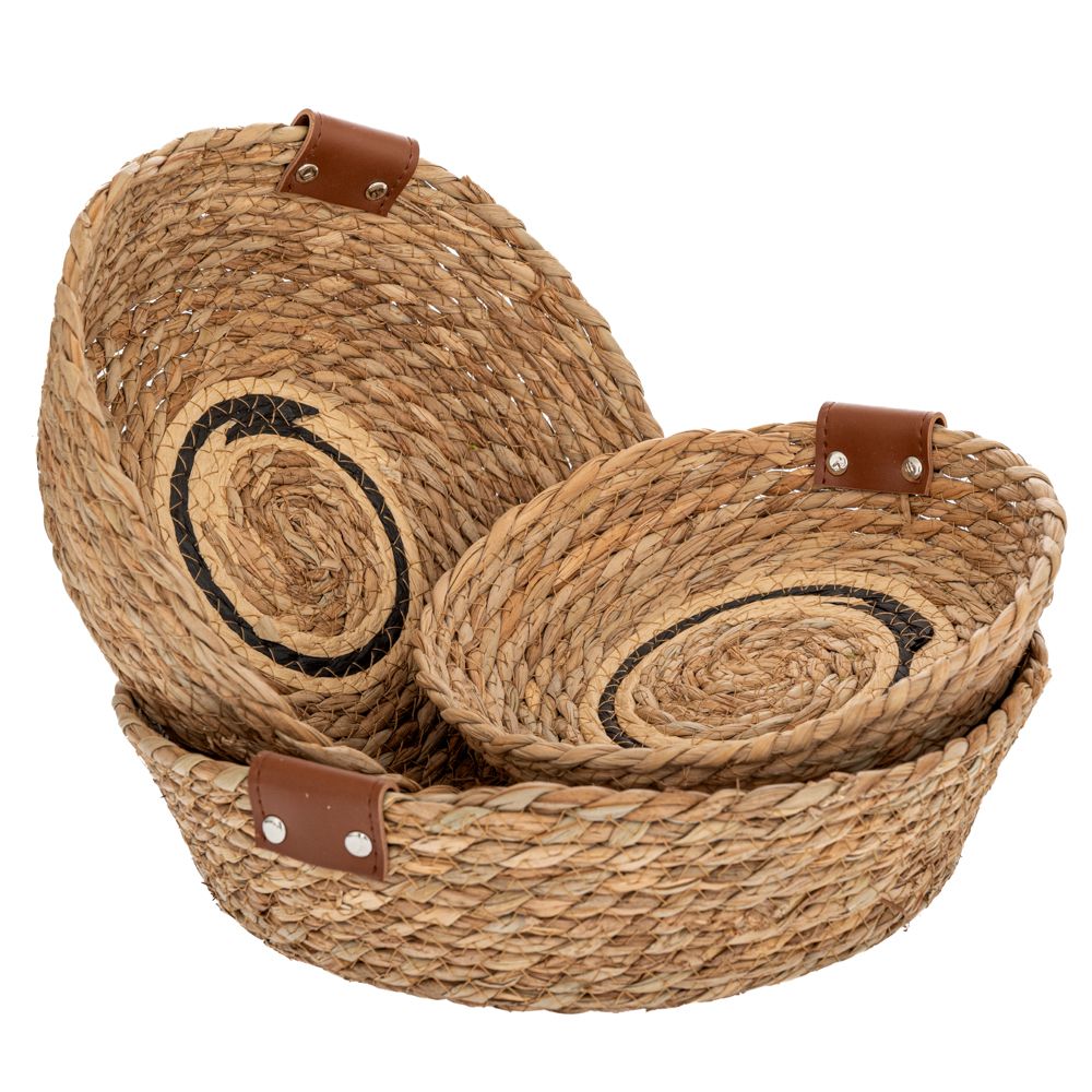 90161 ΣΕΤ 3 ΦΥΣΙΚΟ ΚΑΛΑΘΙ 30Χ7 26Χ6 23Χ5ΕΚ ΣΤΡΟΓΓΥΛΟ ΑΠΟ ΥΑΚΙΝΘΟ