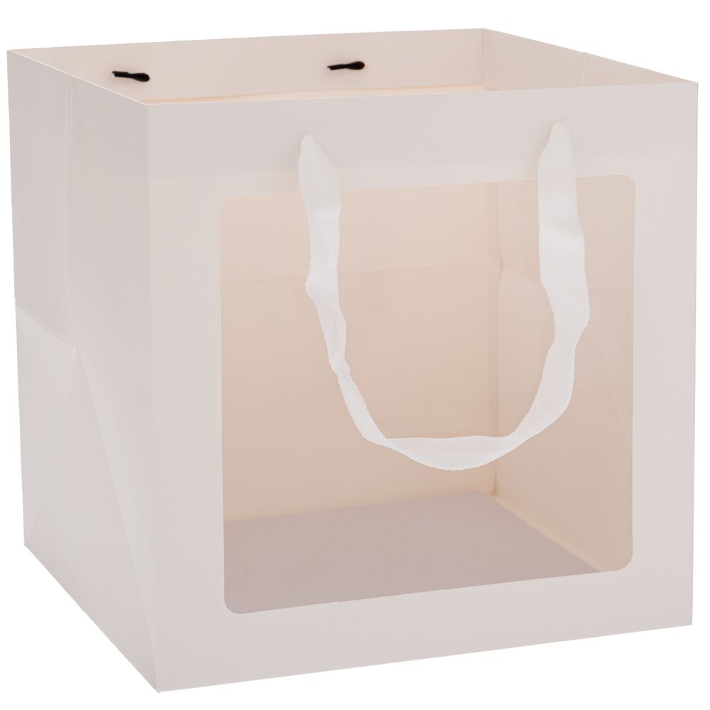 90279 ΛΕΥΚΗ ΧΑΡΤΙΝΗ ΣΑΚΟΥΛΑ ΜΕ ΠΑΡΑΘΥΡΟ