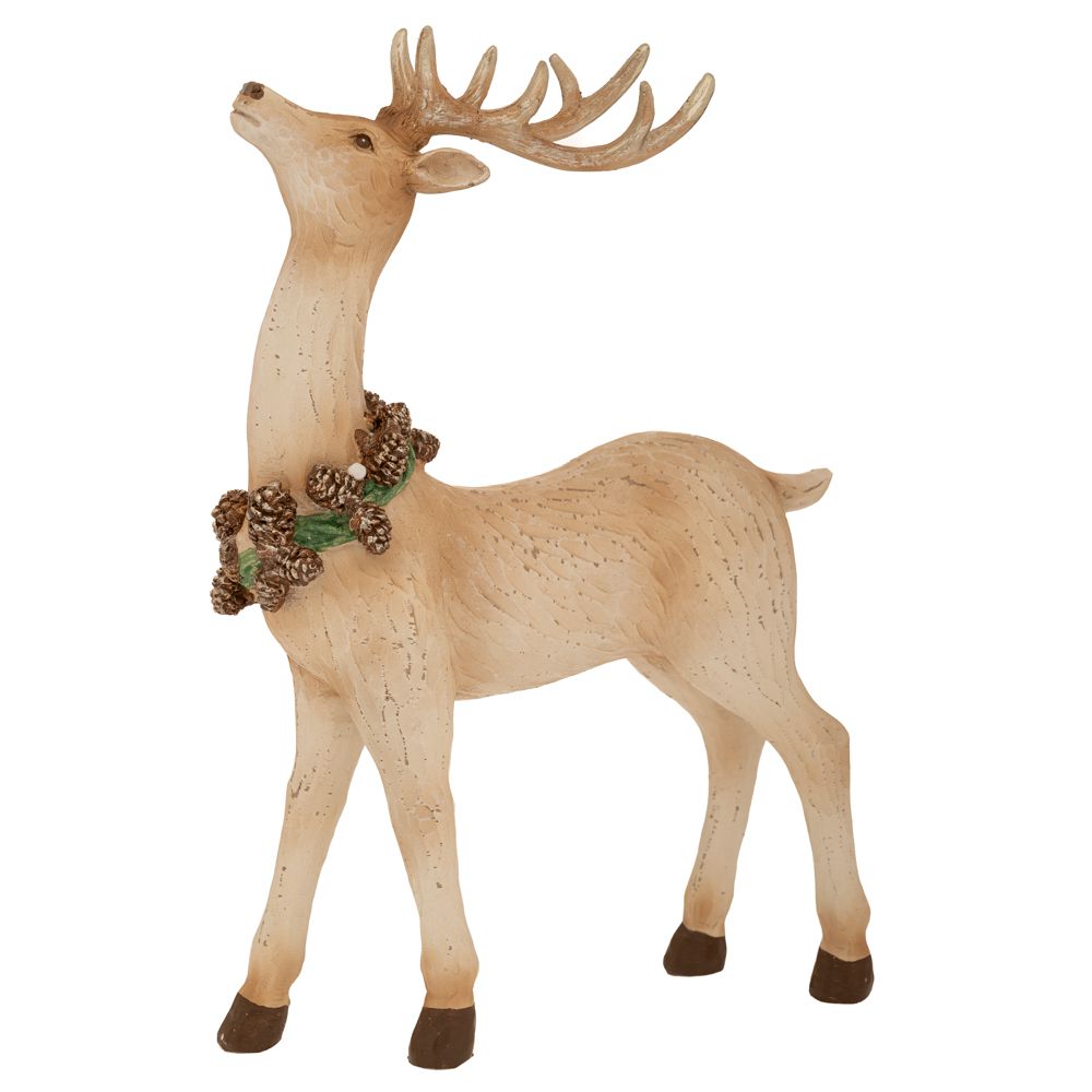 90703 ΛΕΥΚΟ ΠΟΛΥΡΕΖΙΝ ΟΡΘΙΟ ΕΛΑΦΙ ΜΕ ΧΡΥΣΑ ΚΕΡΑΤΑ ΠΟΥ ΚΟΙΤΑΕΙ ΨΗΛΑ 21