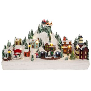 ΦΩΤΙΖΟΜΕΝΟ ΧΡΙΣΤΟΥΓΕΝΝΙΑΤΙΚΟ ΧΩΡΙΟ ΜΕ ΤΡΕΝΟ ΠΟΥ ΚΙΝΕΙΤΑΙ 41Χ16Χ24ΕΚ ΡΕΥΜΑΤΟΣ