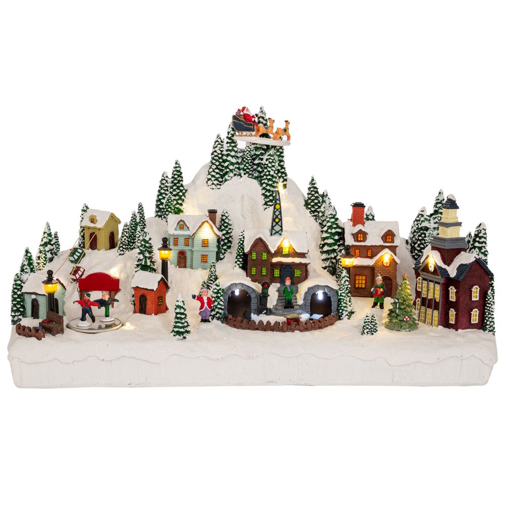 90754 ΦΩΤΙΖΟΜΕΝΟ ΧΡΙΣΤΟΥΓΕΝΝΙΑΤΙΚΟ ΧΩΡΙΟ ΜΕ ΤΡΕΝΟ ΠΟΥ ΚΙΝΕΙΤΑΙ 41Χ16Χ24ΕΚ ΡΕΥΜΑΤΟΣ