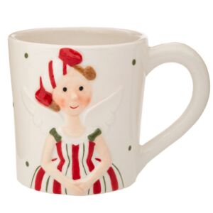 ΛΕΥΚΗ ΚΕΡΑΜΙΚΗ ΚΟΥΠΑ ΜΕ ΚΟΚΚΙΝΗ ΝΕΡΑΙΔΑ 13Χ9Χ9ΕΚ