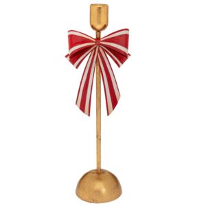 ΧΡΥΣΟ ΜΕΤΑΛΛΙΚΟ ΚΗΡΟΠΗΓΙΟ ΜΕ ΚΟΚΚΙΝΟ ΑΣΠΡΟ ΦΙΟΓΚΟ 11.5X9.4X35.7EK