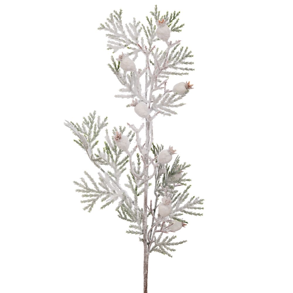 91415 ΧΙΟΝΙΣΜΕΝΟ ΚΛΑΔΙ ΜΕ ΛΕΥΚΑ BERRIES 65ΕΚ