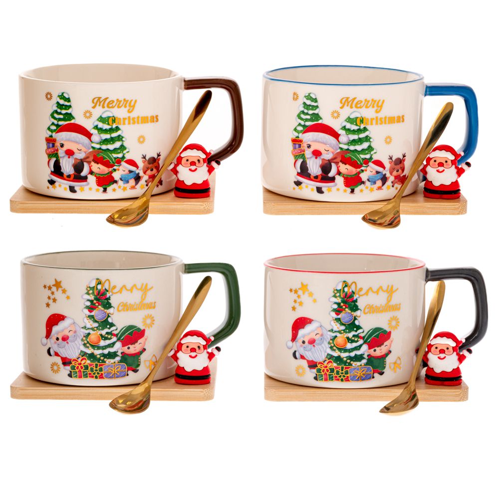 91481 ΚΕΡΑΜΙΚΗ ΚΟΥΠΑ ΜΕ ΞΥΛΙΝΟ ΠΙΑΤΑΚΙ AND ΚΟΥΤΑΛΑΚΙ 4 ΣΧΕΔΙΑ ΣΕ ΚΟΥΤΙ