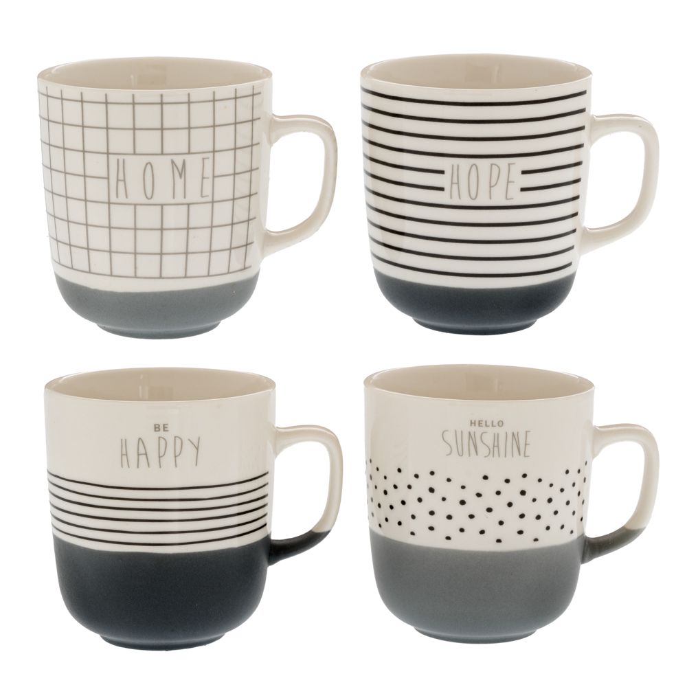 91502 ΓΚΡΙ ΛΕΥΚΗ ΚΕΡΑΜΙΚΗ ΚΟΥΠΑ 4 ΣΧΕΔΙΑ 9X10EK