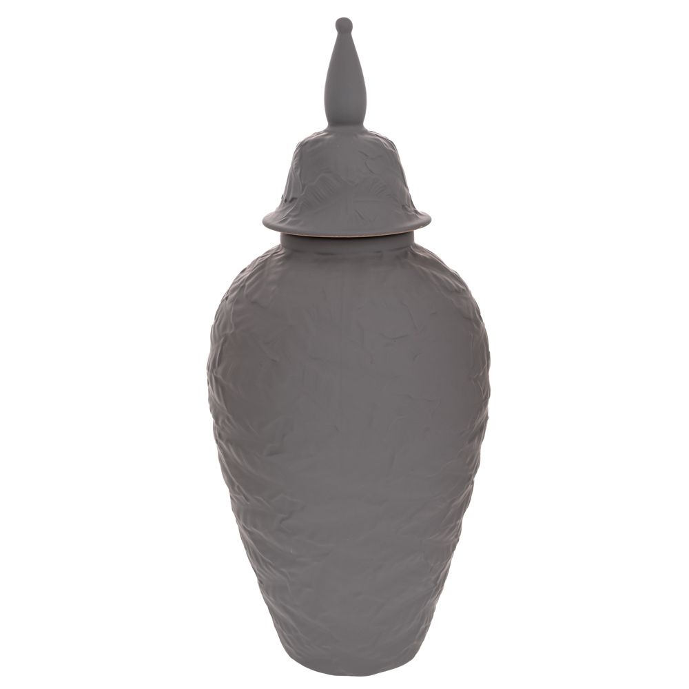 91513 ΣΚΟΥΡΟ ΓΚΡΙ ΚΕΡΑΜΙΚΟ ΒΑΖΟ ΜΕ ΚΑΠΑΚΙ 17Χ40ΕΚ