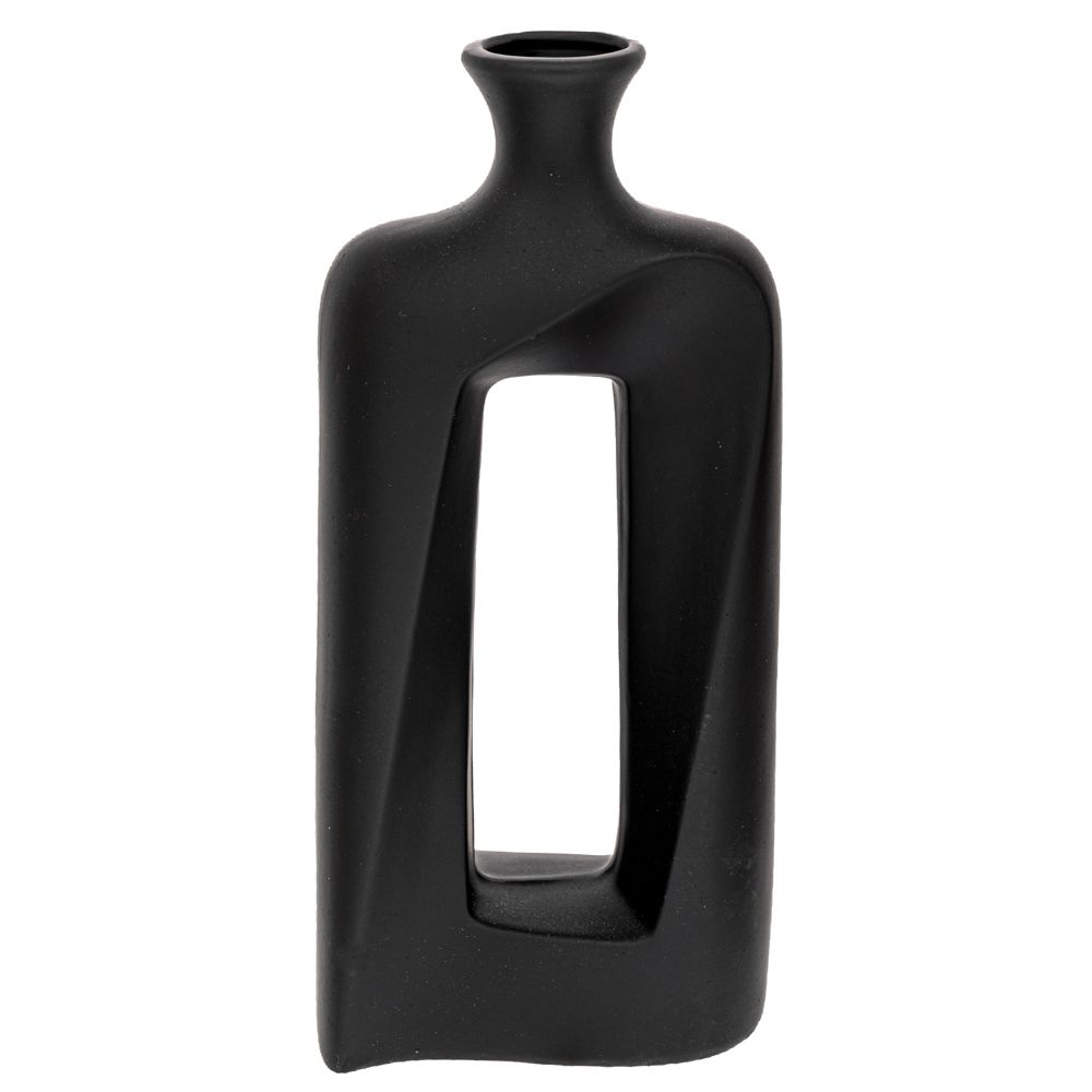 91523 ΜΑΥΡΟ ΚΕΡΑΜΙΚΟ ΒΑΖΟ 15Χ7Χ31ΕΚ