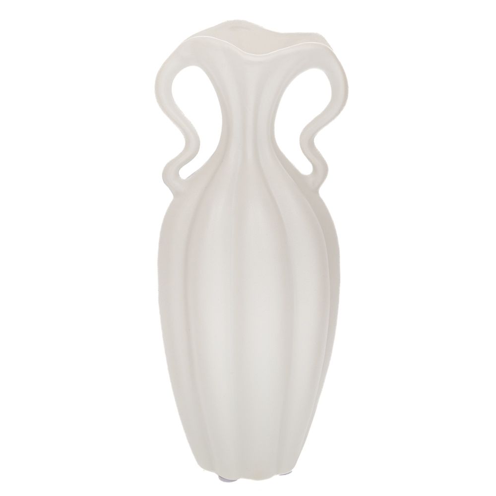 91527 ΛΕΥΚΟ ΚΕΡΑΜΙΚΟ ΒΑΖΟ ΣΕ ΣΧΗΜΑ ΚΟΛΟΚΥΘΑΣ 30Χ13ΕΚ