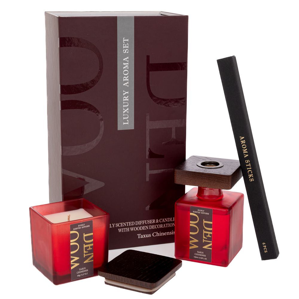 91535 ΣΕΤ 2 ΚΟΚΚΙΝΟ ΑΡΩΜΑΤΙΚΟ ΧΩΡΟΥ ΜΕ ΣΤΙΚ 100ml AND ΚΕΡΙ 90gr ΣΕ ΣΥΣΚΕΥΑΣΙΑ ΠΟΛΥΤΕΛΕΙΑΣ