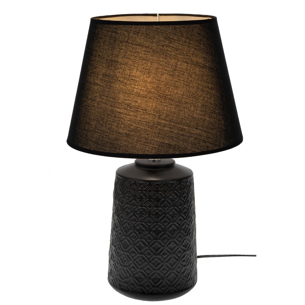 91582 ΜΑΥΡΟ ΚΕΡΑΜΙΚΟ ΛΑΜΠΑΤΕΡ ΜΕ ΜΑΥΡΟ ΚΑΠΕΛΟ 60ΕΚ