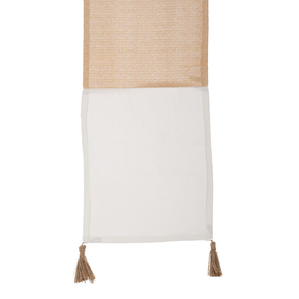 91742 ΛΕΥΚΟ ΚΡΕΜ ΥΦΑΣΜΑΤΙΝΟ RUNNER ΜΕ ΦΟΥΝΤΑΚΙΑ 32Χ150ΕΚ