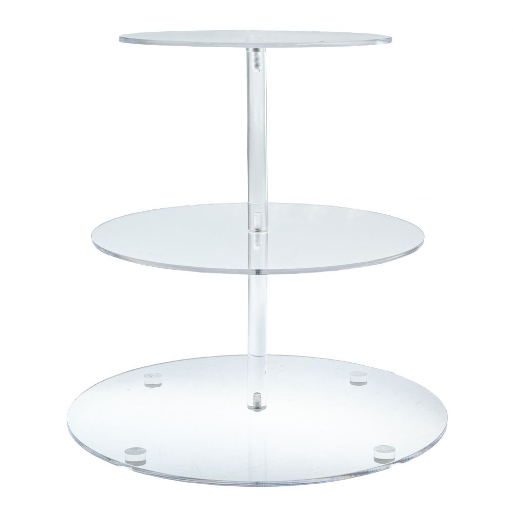 91764 ΔΙΑΦΑΝΟ ΑΚΡΥΛΙΚΟ ΣΤΡΟΓΓΥΛΟ ΤΡΙΩΡΟΦΟ ΠΛΑΤΟ Φ24 30 35Χ35ΕΚ