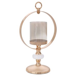 ΧΡΥΣΟ ΜΕΤΑΛΛΙΚΟ ΚΗΡΟΠΗΓΙΟ ΜΕ ΣΤΕΦΑΝΙ AND ΓΥΑΛΙ Φ12 18Χ34ΕΚ