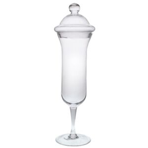 ΔΙΑΦΑΝΟ ΓΥΑΛΙΝΟ ΒΑΖΟ ΜΕ ΠΟΔΙ AND ΚΑΠΑΚΙ Φ21Χ66ΕΚ