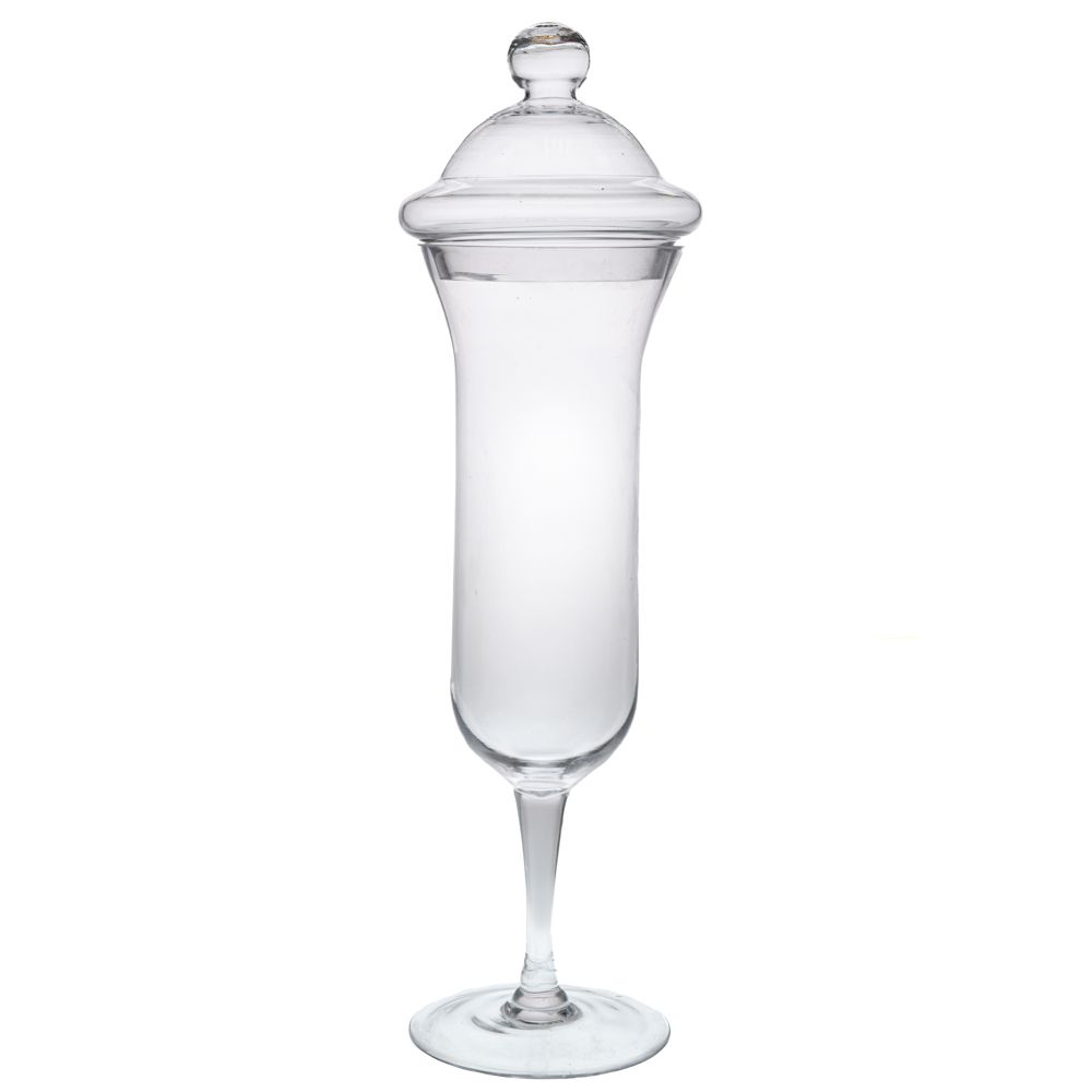 91971 ΔΙΑΦΑΝΟ ΓΥΑΛΙΝΟ ΒΑΖΟ ΜΕ ΠΟΔΙ AND ΚΑΠΑΚΙ Φ21Χ66ΕΚ