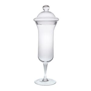 ΔΙΑΦΑΝΟ ΓΥΑΛΙΝΟ ΒΑΖΟ ΜΕ ΠΟΔΙ AND ΚΑΠΑΚΙ Φ19Χ55ΕΚ