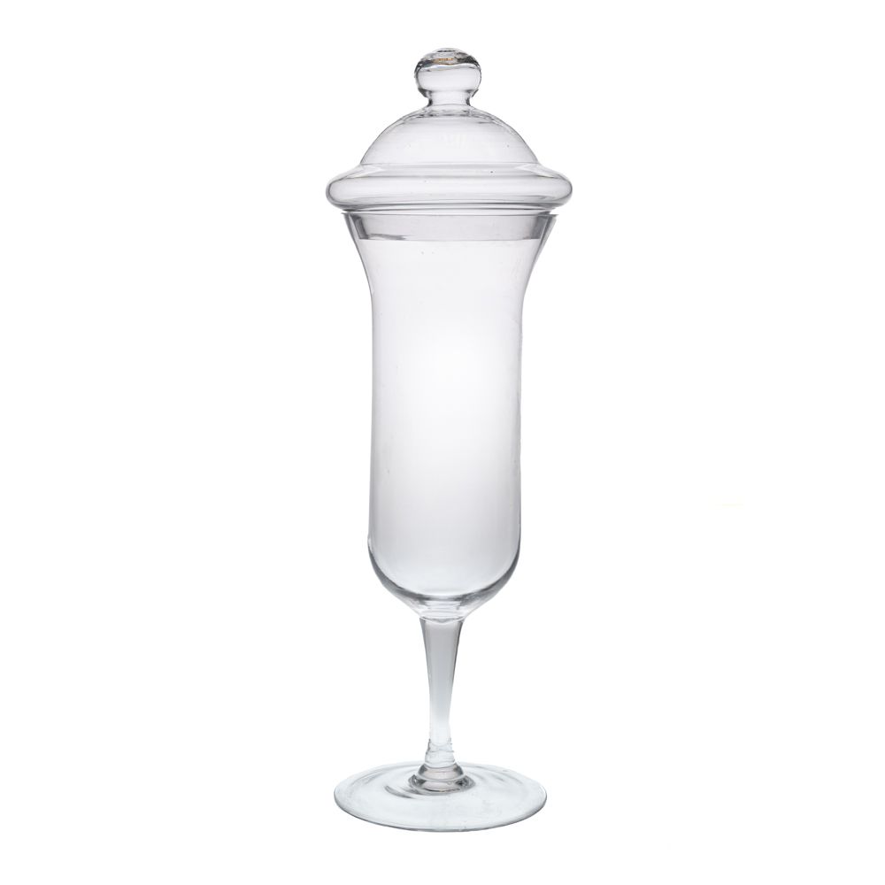 91972 ΔΙΑΦΑΝΟ ΓΥΑΛΙΝΟ ΒΑΖΟ ΜΕ ΠΟΔΙ AND ΚΑΠΑΚΙ Φ19Χ55ΕΚ