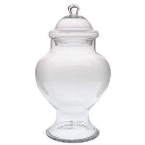 ΔΙΑΦΑΝΟ ΓΥΑΛΙΝΟ ΒΑΖΟ ΜΕ ΠΟΔΙ AND ΚΑΠΑΚΙ Φ14Χ22 42ΕΚ