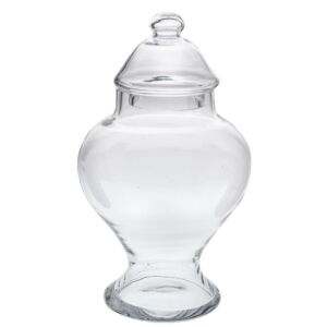 ΔΙΑΦΑΝΟ ΓΥΑΛΙΝΟ ΒΑΖΟ ΜΕ ΠΟΔΙ AND ΚΑΠΑΚΙ Φ15Χ30ΕΚ
