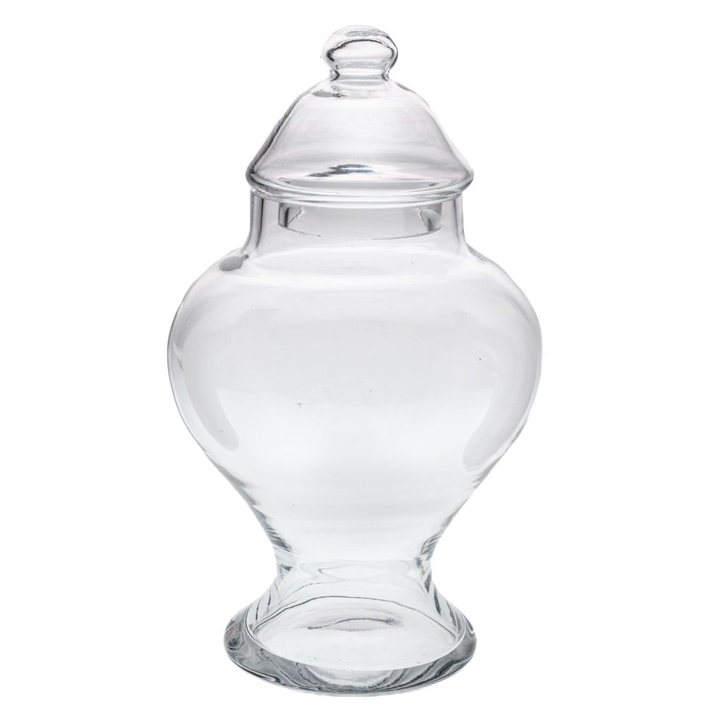 91977 ΔΙΑΦΑΝΟ ΓΥΑΛΙΝΟ ΒΑΖΟ ΜΕ ΠΟΔΙ AND ΚΑΠΑΚΙ Φ15Χ30ΕΚ