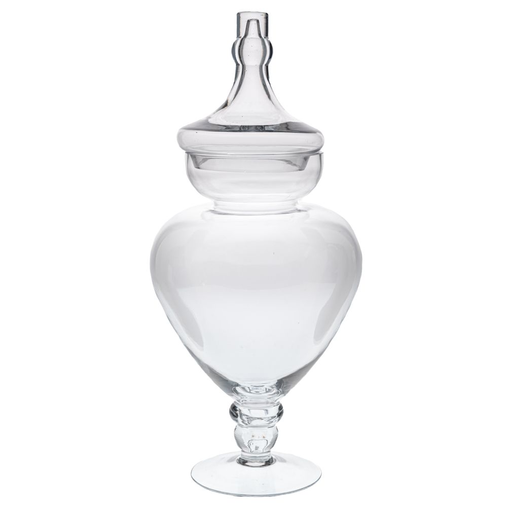 91978 ΔΙΑΦΑΝΟ ΓΥΑΛΙΝΟ ΒΑΖΟ ΜΕ ΠΟΔΙ AND ΚΑΠΑΚΙ Φ22Χ55ΕΚ