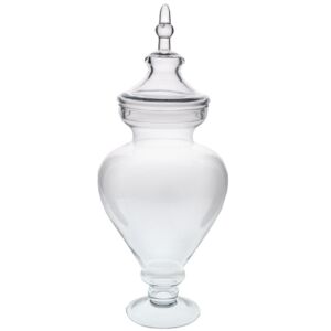 ΔΙΑΦΑΝΟ ΓΥΑΛΙΝΟ ΒΑΖΟ ΜΕ ΠΟΔΙ AND ΚΑΠΑΚΙ Φ17Χ42ΕΚ