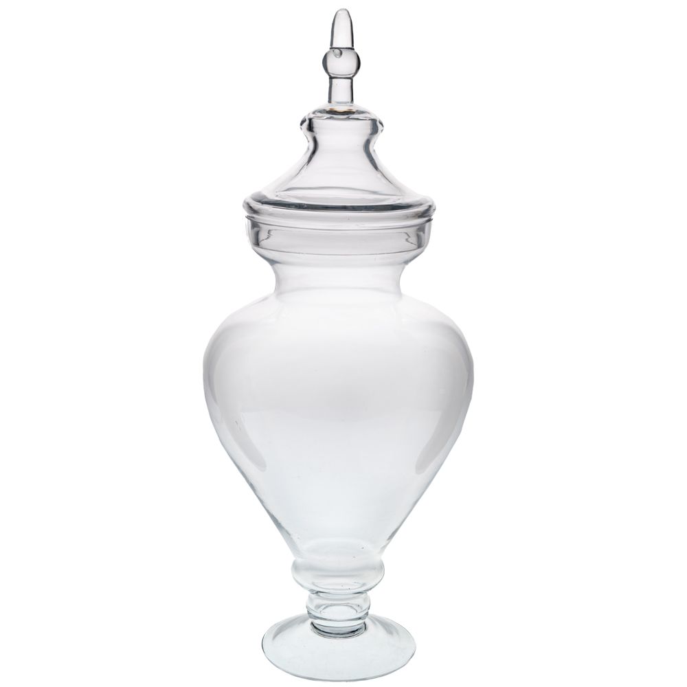 91979 ΔΙΑΦΑΝΟ ΓΥΑΛΙΝΟ ΒΑΖΟ ΜΕ ΠΟΔΙ AND ΚΑΠΑΚΙ Φ17Χ42ΕΚ