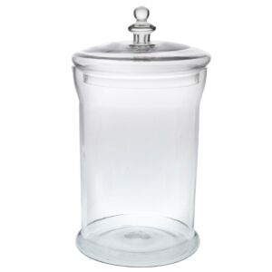 ΔΙΑΦΑΝΟ ΓΥΑΛΙΝΟ ΒΑΖΟ ΜΕ ΚΑΠΑΚΙ Φ22Χ41ΕΚ