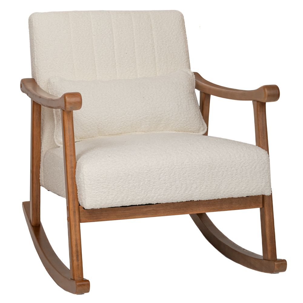 92072 LOUNGE ΚΟΥΝΙΣΤΗ ΠΟΛΥΘΡΟΝΑ ΑΠΟ ΞΥΛΟ ΚΑΟΥΤΣΟΥΚ ΜΕ ΚΡΕΜ ΜΠΟΥΚΛΕ ΥΦΑΣΜΑ 83Χ60Χ80ΕΚ